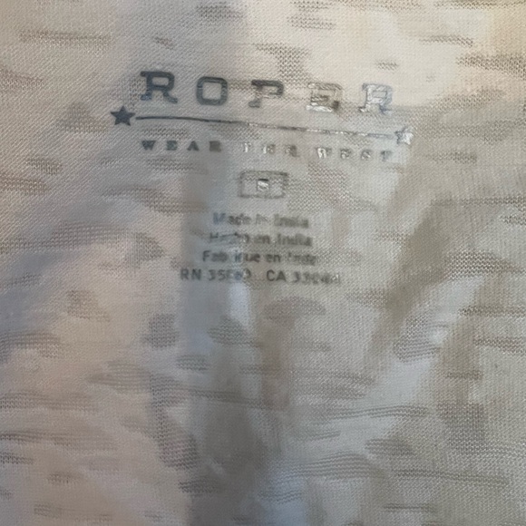 Roper Sheer T-Shirt Small - Picture 2 of 2